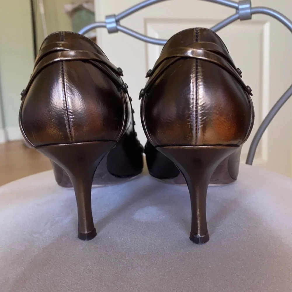 “Gunmetal”  heels. Made in Italy. - Picture 3 of 12